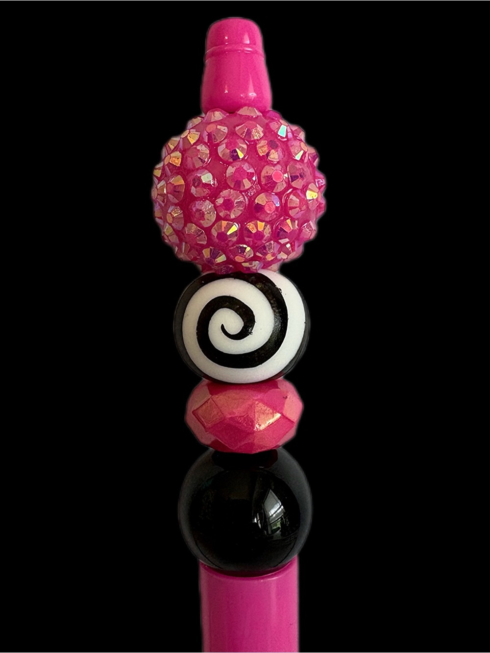 Hot Pink Handmade Beaded Pen